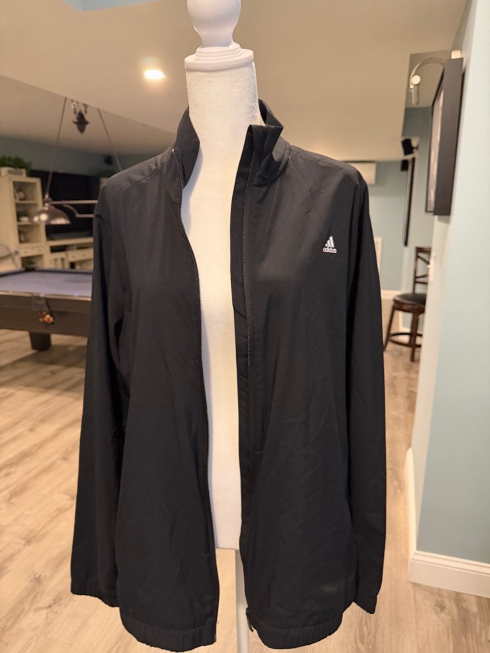 adidas Women's Black Full-Zip Utility light  Jacket